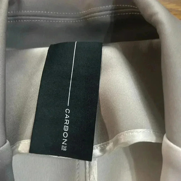 NWT Carbon 38 HTF Black and White Ocean Wave Scene zipper Cropped blazer, Xs‎ - Picture 4 of 7